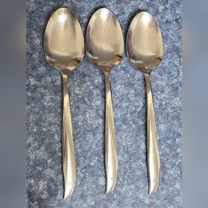 Oneida Community Stainless Twin Star Table / Serving Spoons 8 3/8" - Set of 3
